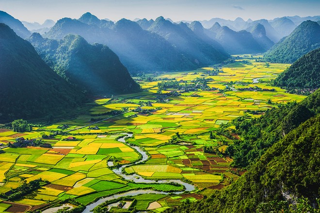 Bac son valley in vietnam