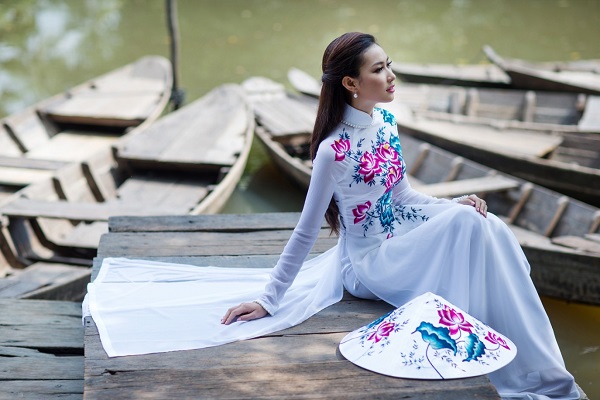 Buy Hand-painted Ao Dai Vietnam, High Quality Vietnamese