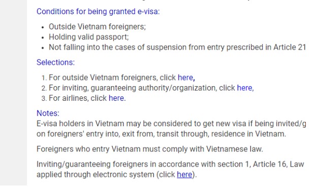 Vietnamese Visa Policy
